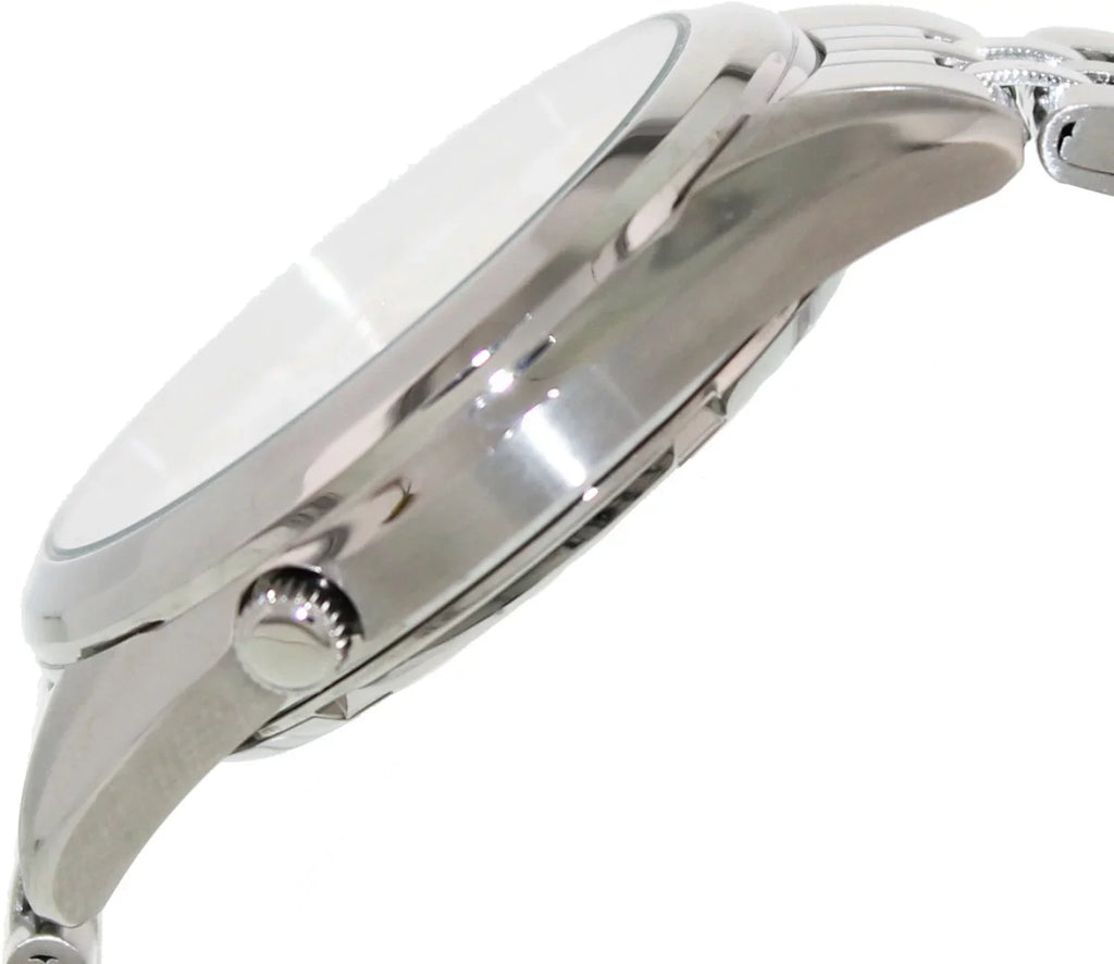 Seiko Men's 5 Automatic Watch - White/Silver Dial with Gold-Tone - Steel