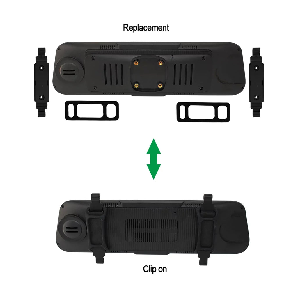 BOYO Vision VTM96M, - 9.6-In. Black, LCD Full-Screen Rearview Mirror Monitor with Dual Mounting Options, VTM96M