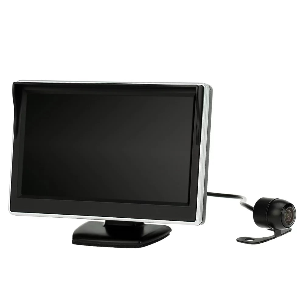 Tomshoo 5 Inch TFT LCD Display Monitor Car Rear View Backup Reverse System + Parking Camera, Clear Image, Easy Installation, Ideal for Cars and Trucks