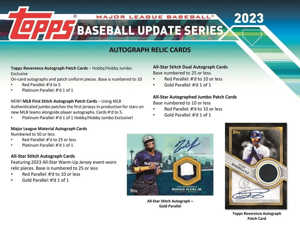 MLB Topps 2023 Update Series Baseball Trading Card HOBBY Box