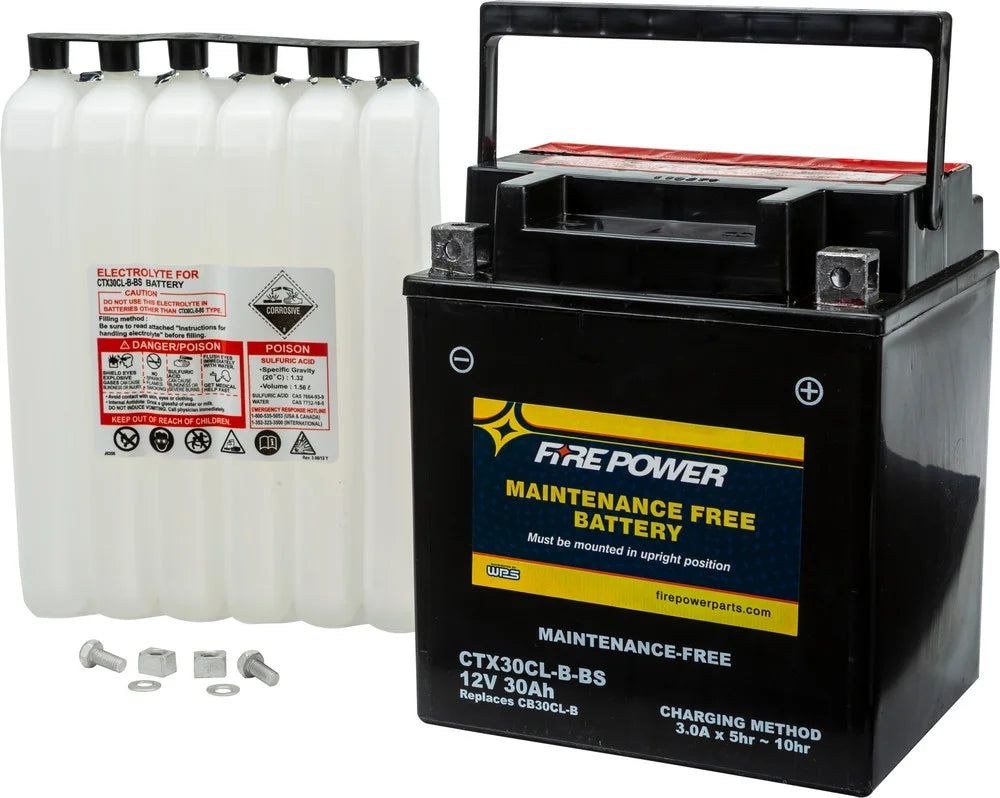 Fire Power Maintenance Free Battery CTX30CL-B-BS Compatible With Sea-Doo Wake Pro 215 2009-2015