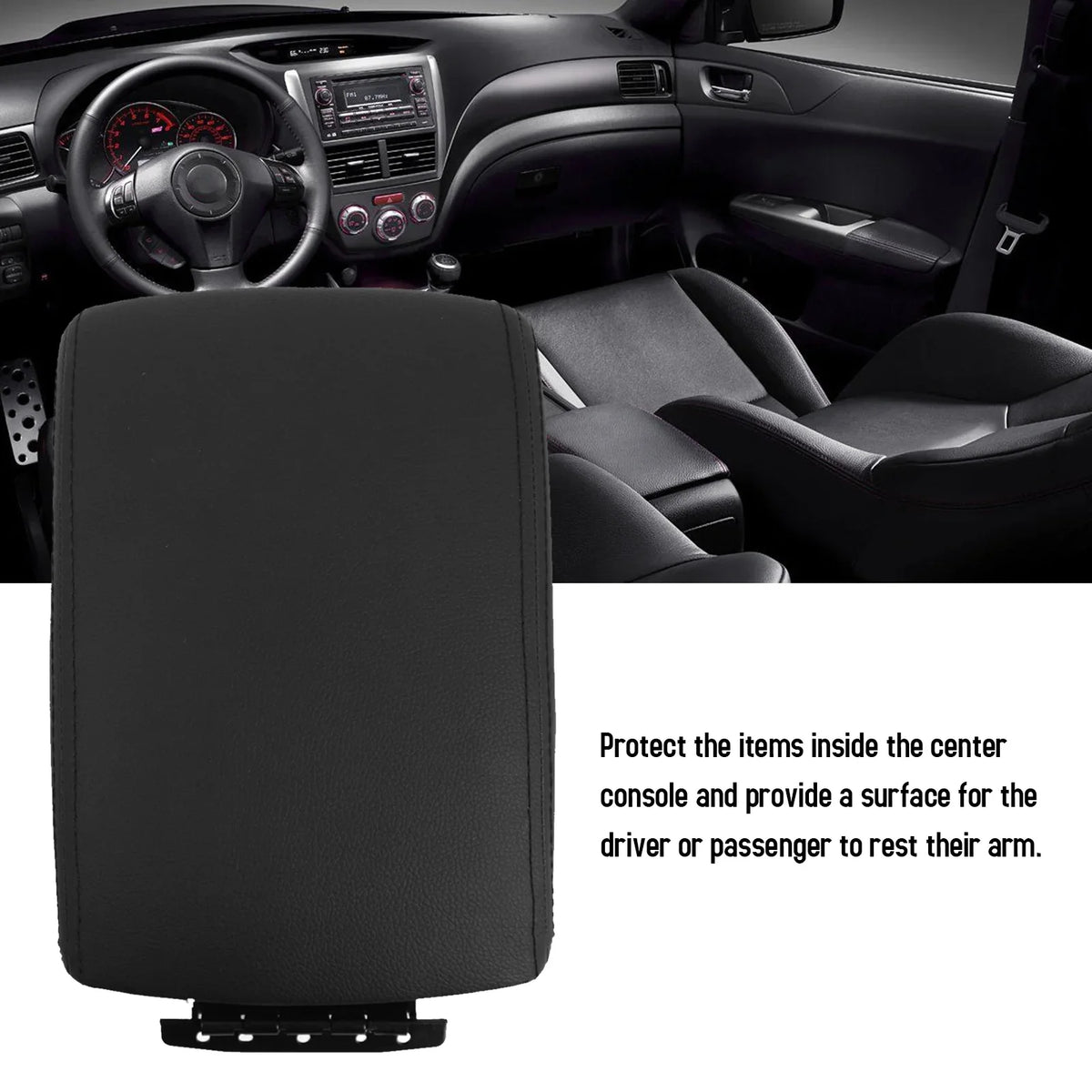 Arealer Car glove compartment Shield Shield Subaru Center Console Car Compartment Shield Huiop Lid Leather Car Console Lid Leather Car Center Wrap Subaru Wrx Protection Eryue Center Eryuecenter
