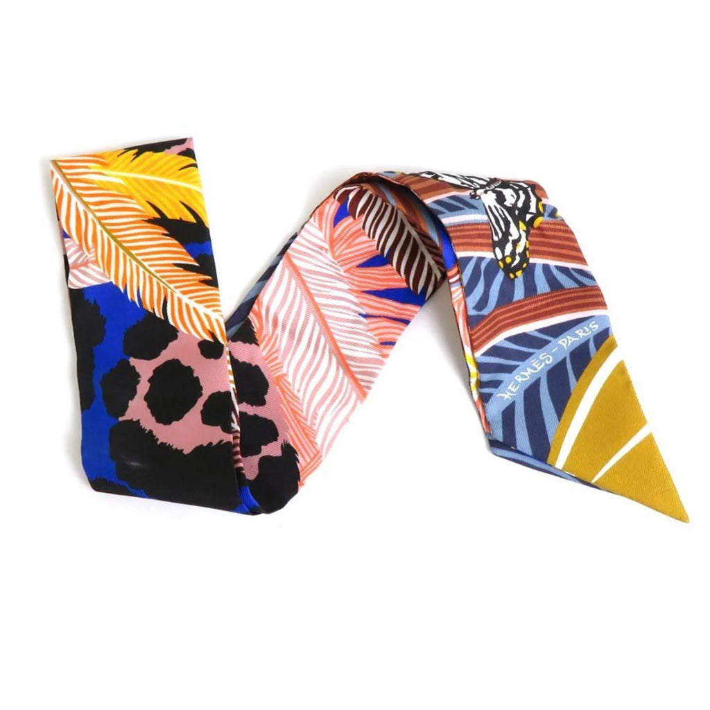 Pre-Owned HERMES Scarf Twilly Silk Multicolor Women's (Good)