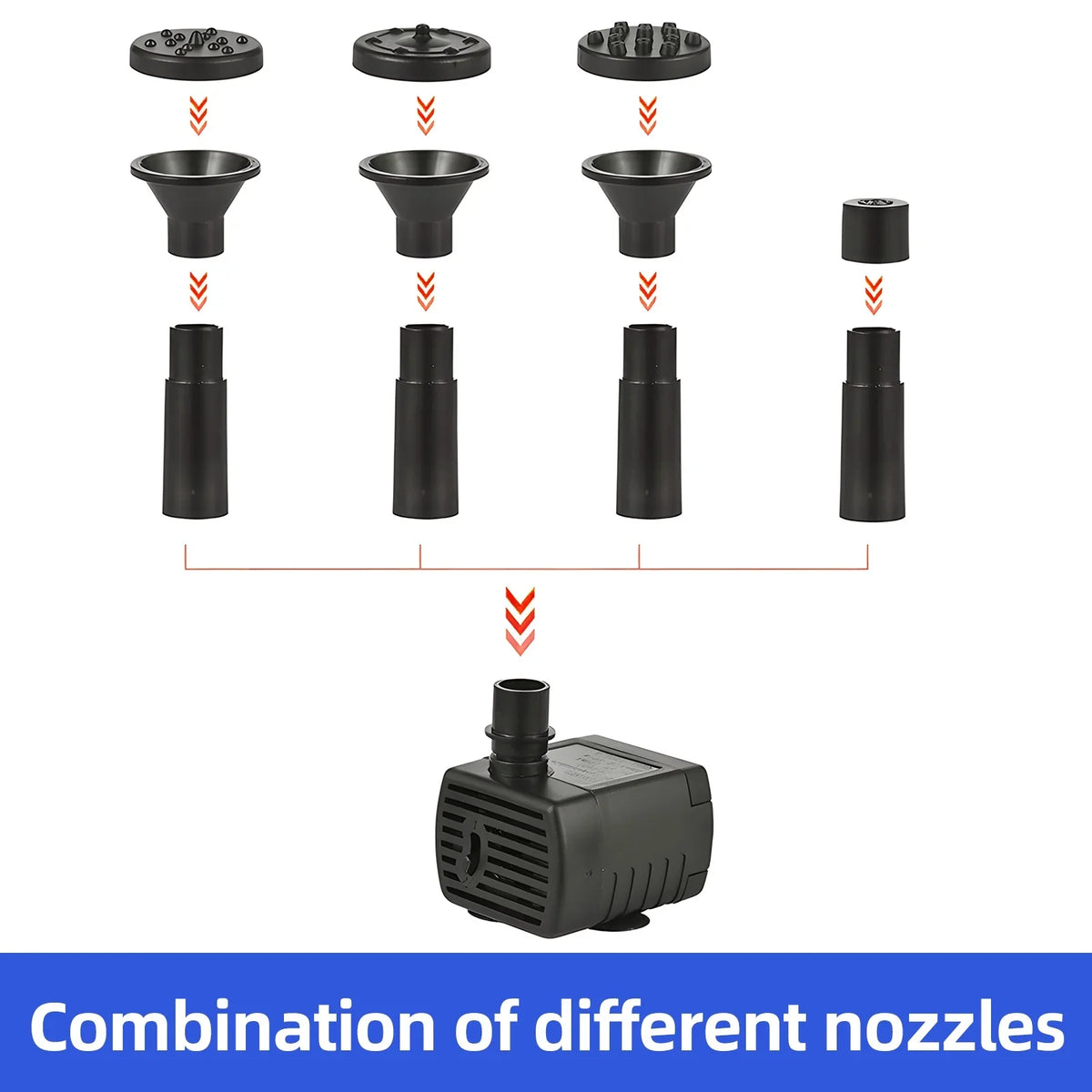 Arealer Fountain,Stakes Solar Powered 8 Nozzles 9.84ft 160l/hRate Pond/pool/fish Solar Powered Pond Water Pump Water Pipe And Nozzles 9.84ft Water And Stakes Solar Powered Pond PumpHuiop