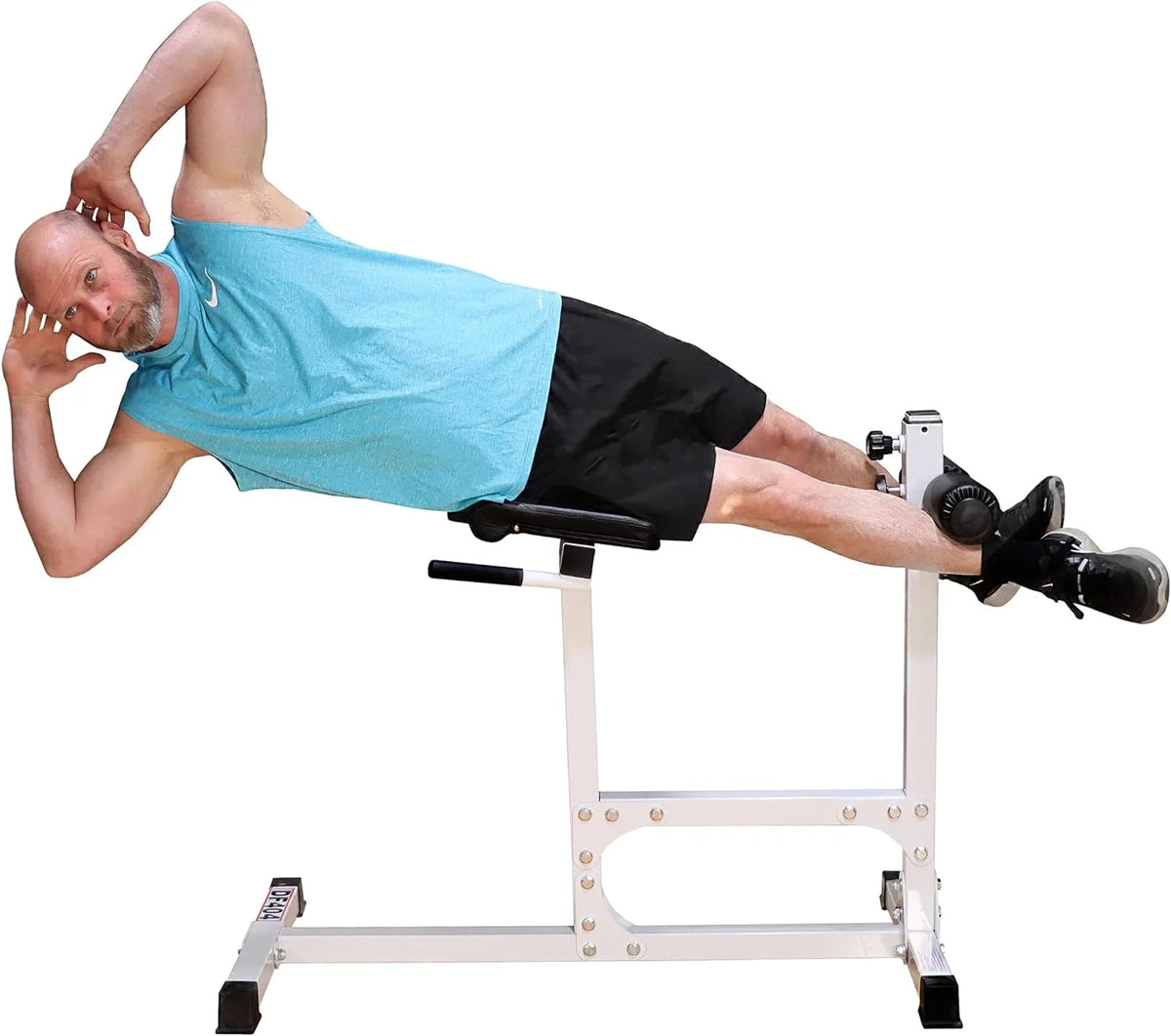 DF404 Hyperextension Bench Chair – 400 LBS Capacity – Fully Adjustable Hyper Extension Back Exercise Fitness Station For Strength Training By