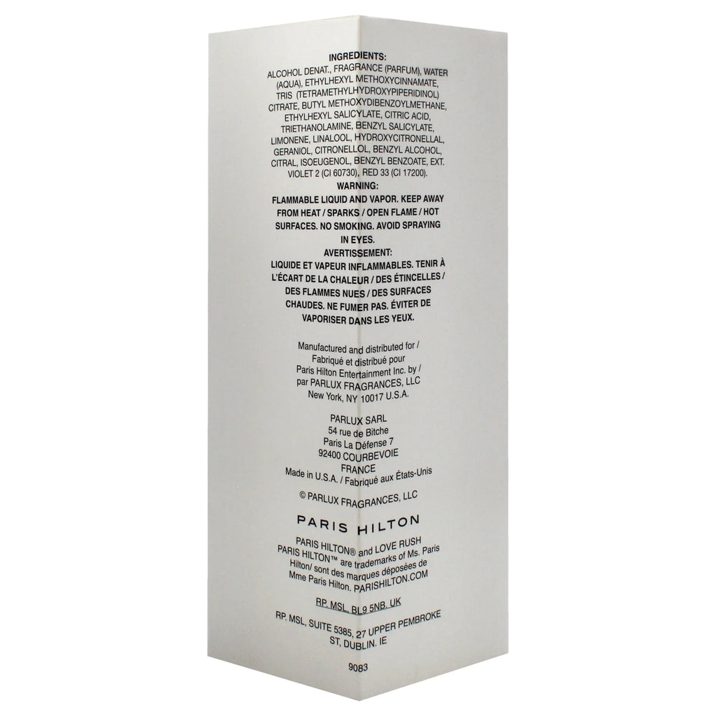 Paris Hilton Love Rush , 3.4 oz EDP Spray