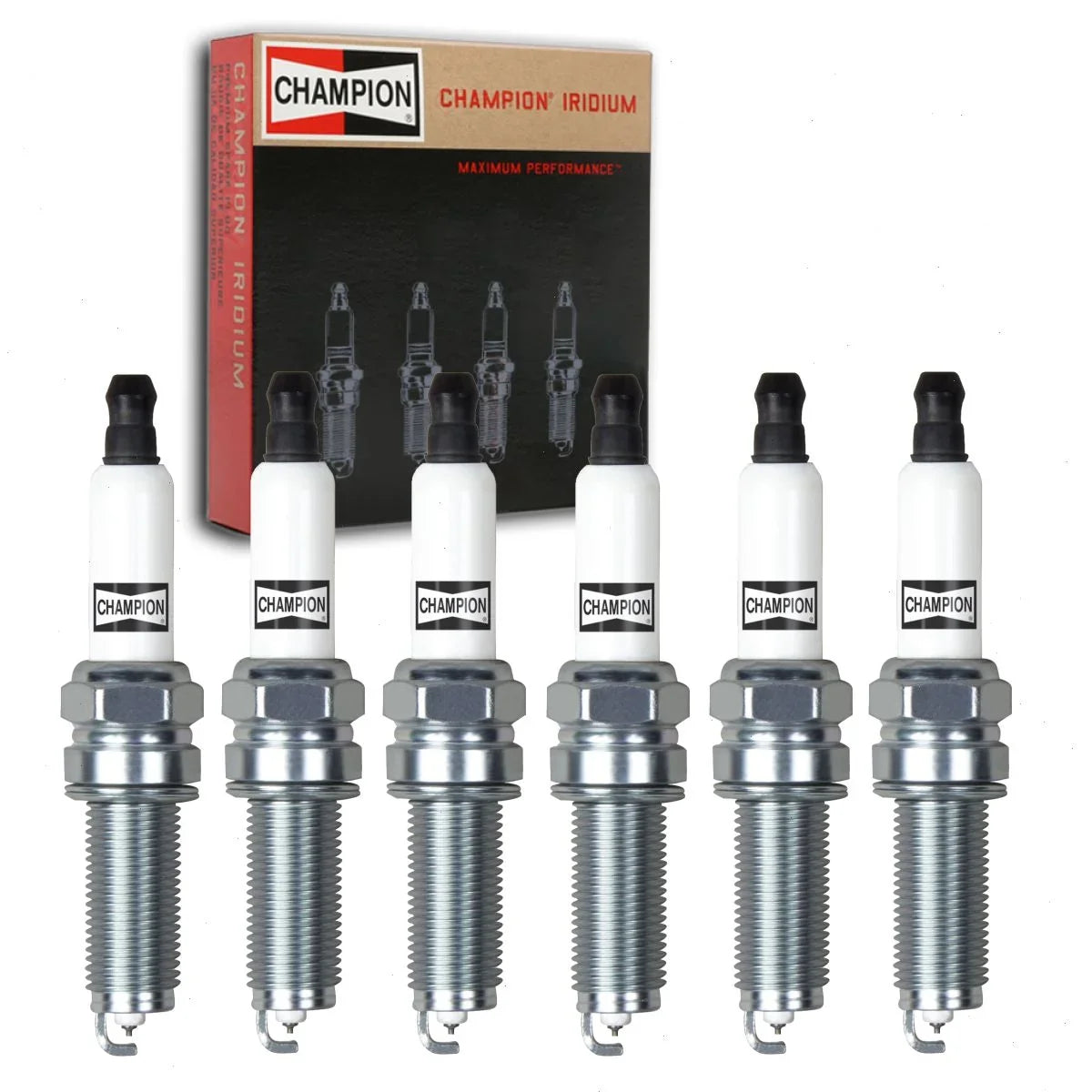 6 pc Champion Iridium Spark Plugs compatible with Jeep Grand Cherokee 3.6L V6 2011-2015