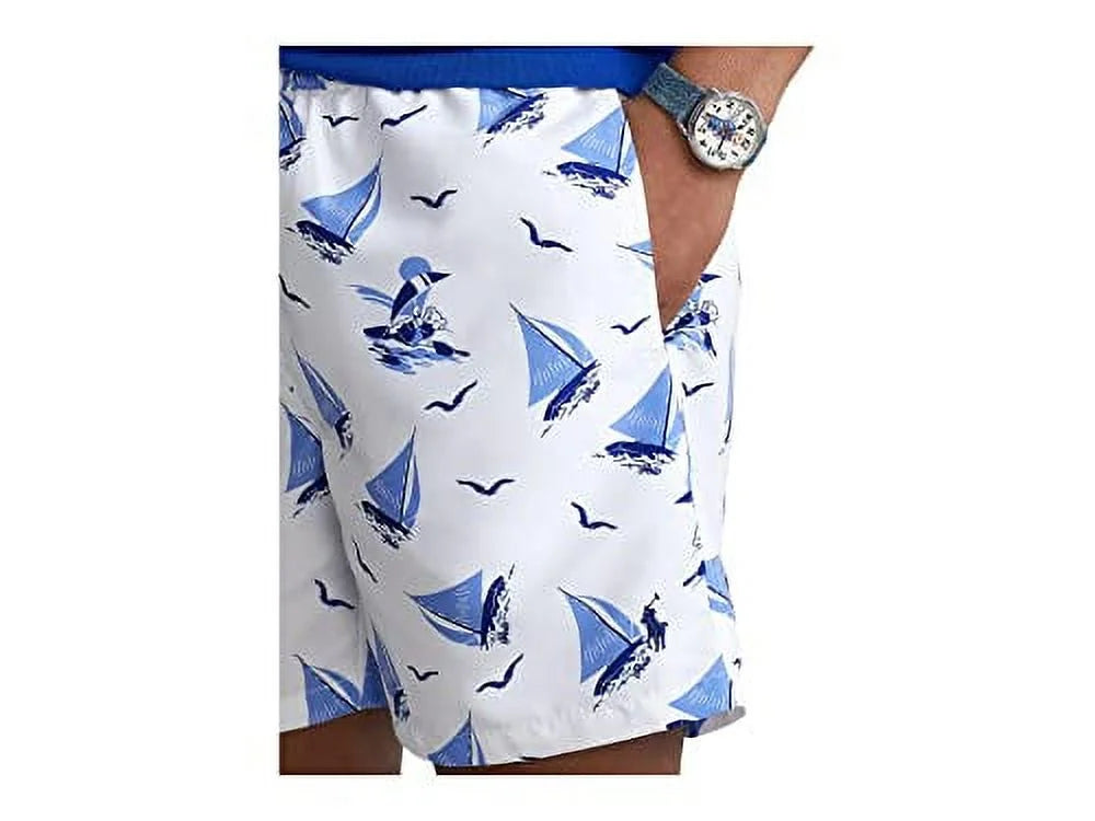 Polo Ralph Lauren Mens Ship Printed Beachwear Swim Trunks
