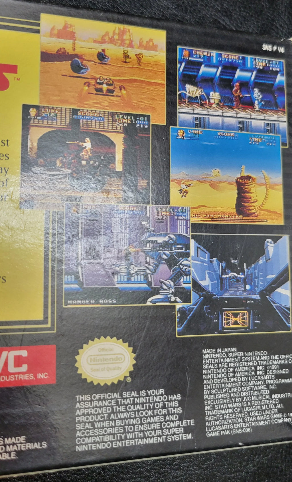 Authentic 1992 STARWARS SNES Cartridge (Super Nintendo Ent. System) CIB Complete In Box + Instructions Immaculate Condition Original Owner