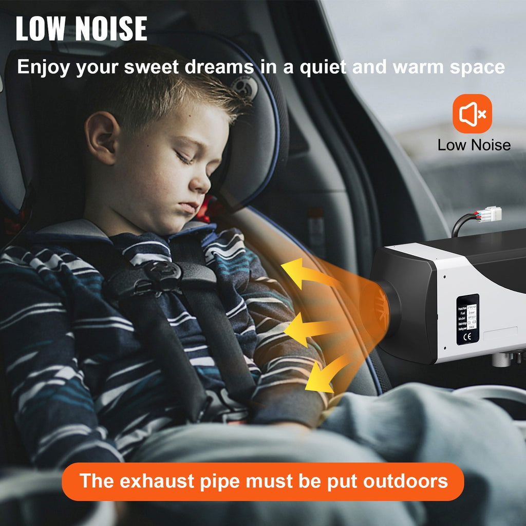 SKYSHALO 5KW Diesel Air Heater 10L Tank Diesel Heater 12V Diesel Parking Heater Muffler with LCD Thermostat and Remote Control for RV Bus Trailer Motorhomes and Ship
