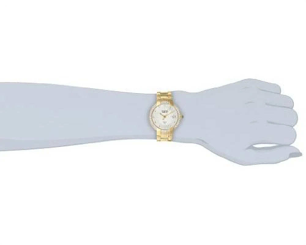 Women's Stainless Steel Diamond Date Gold-Tone Watch
