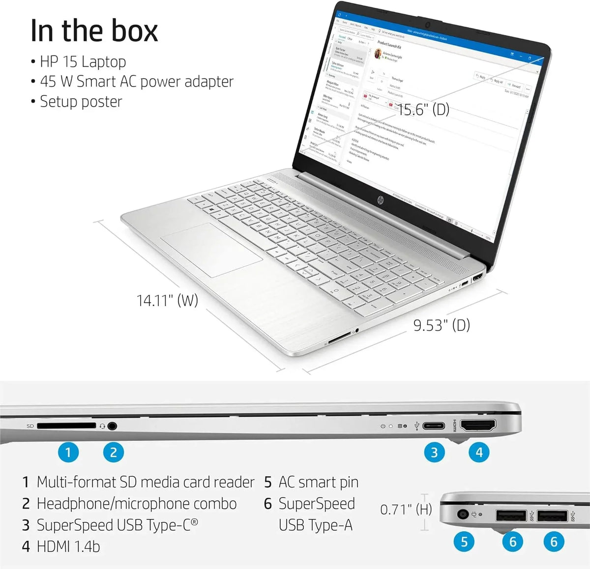 HP 15 15.6" FHD [Windows 11 Pro] Business Laptop Computer, Intel 4-core i5-1135G7 (Beats i7-1065G7), 16GB RAM, 512GB PCIe SSD, Iris Xe Graphic, Numeric Keypad, Wi-Fi 6, BT 4.2, w/Accessories