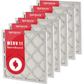 SpiroPure 17.38x19.75x1 MERV 11 Pleated Filter Air Filters - Made in (6 Pack)