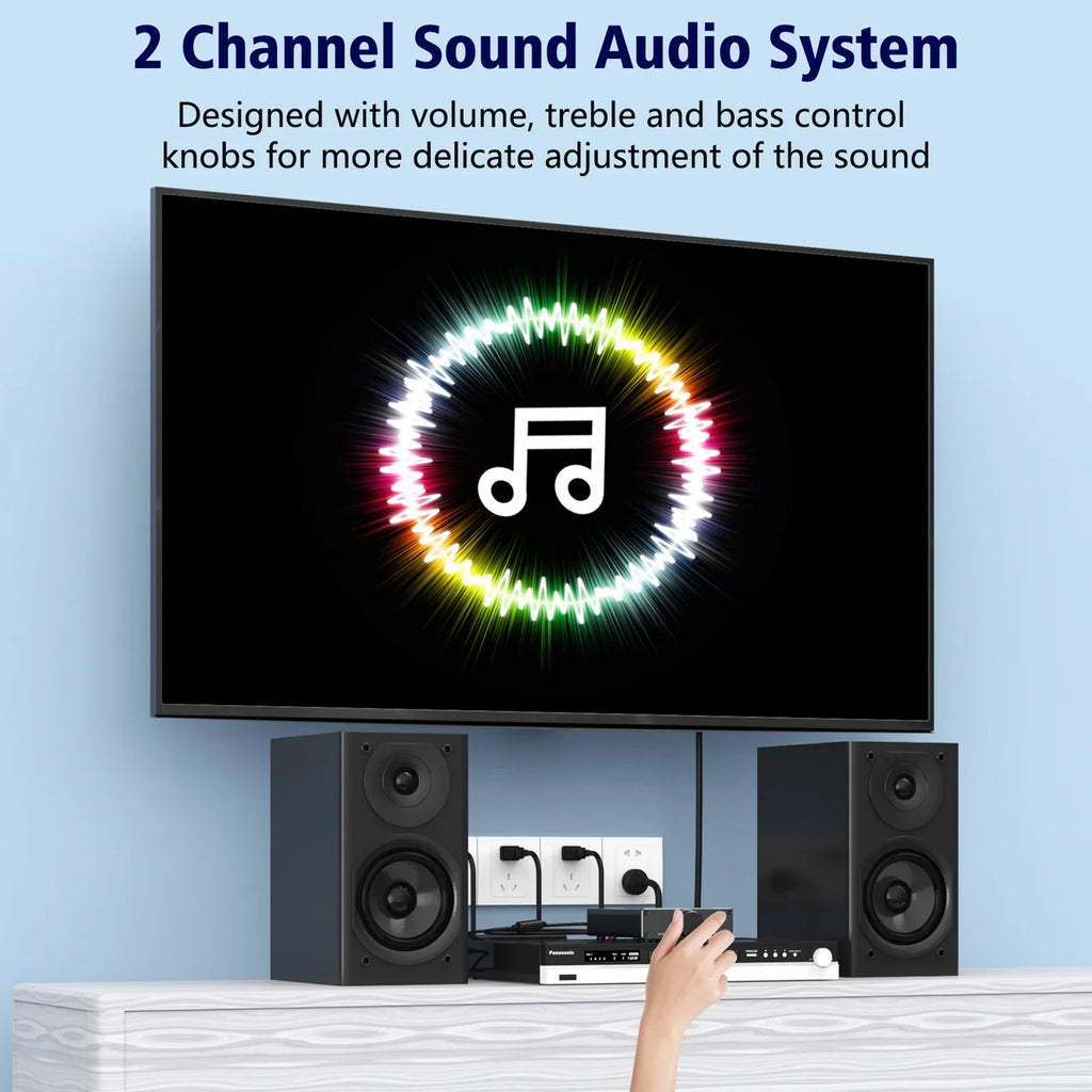 Lixada TPA3255 300W X 2 Stereo Audio Amplifier Digital 2.0 Channel Plug-and-Play for Home Desktop Active Speakers