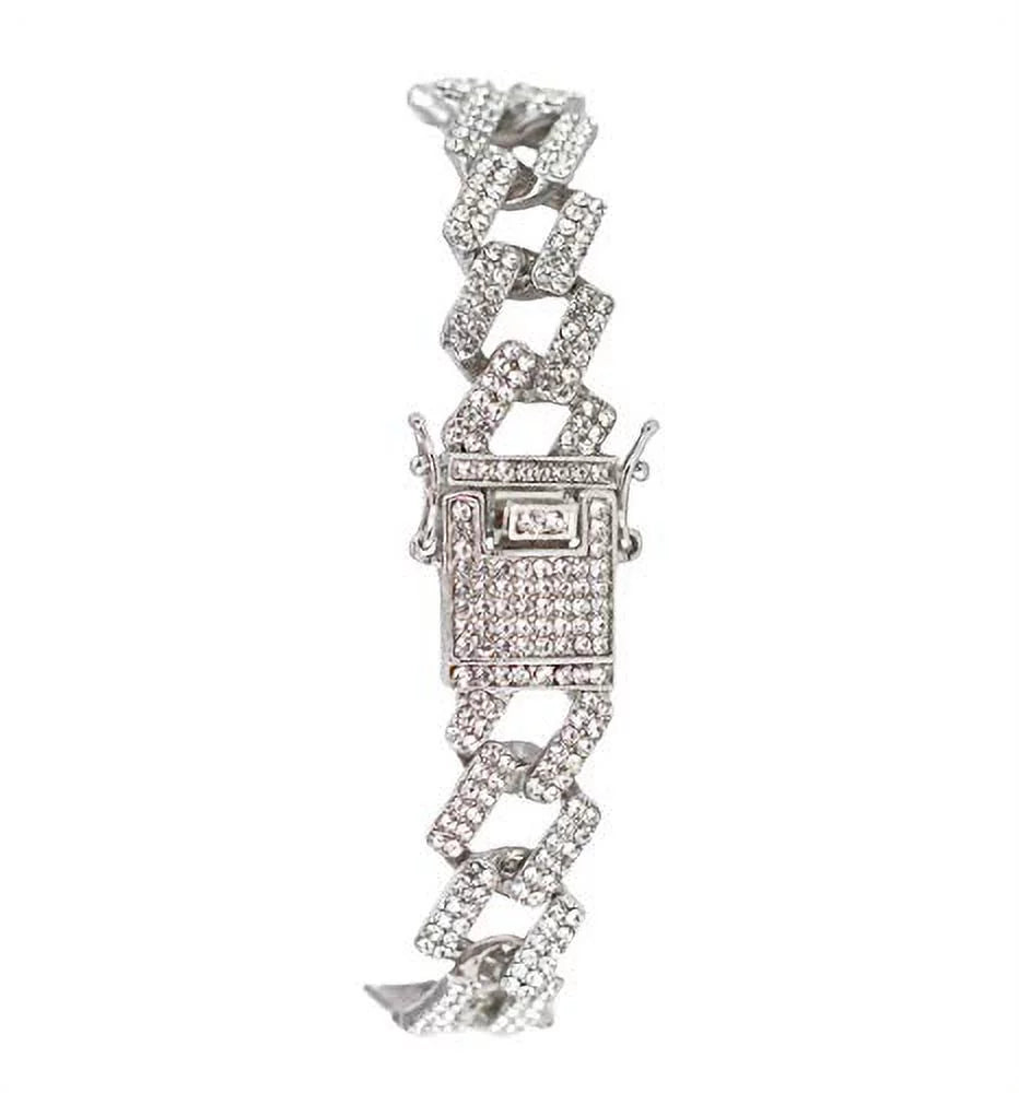 Charles Raymond Iced Out Mens Color on Blast Watch Single or Combo Sets with Blinged Out s Set. Iced Out Colourful Rainbow Flame Collection (ST10327CO-ZZ SLV)