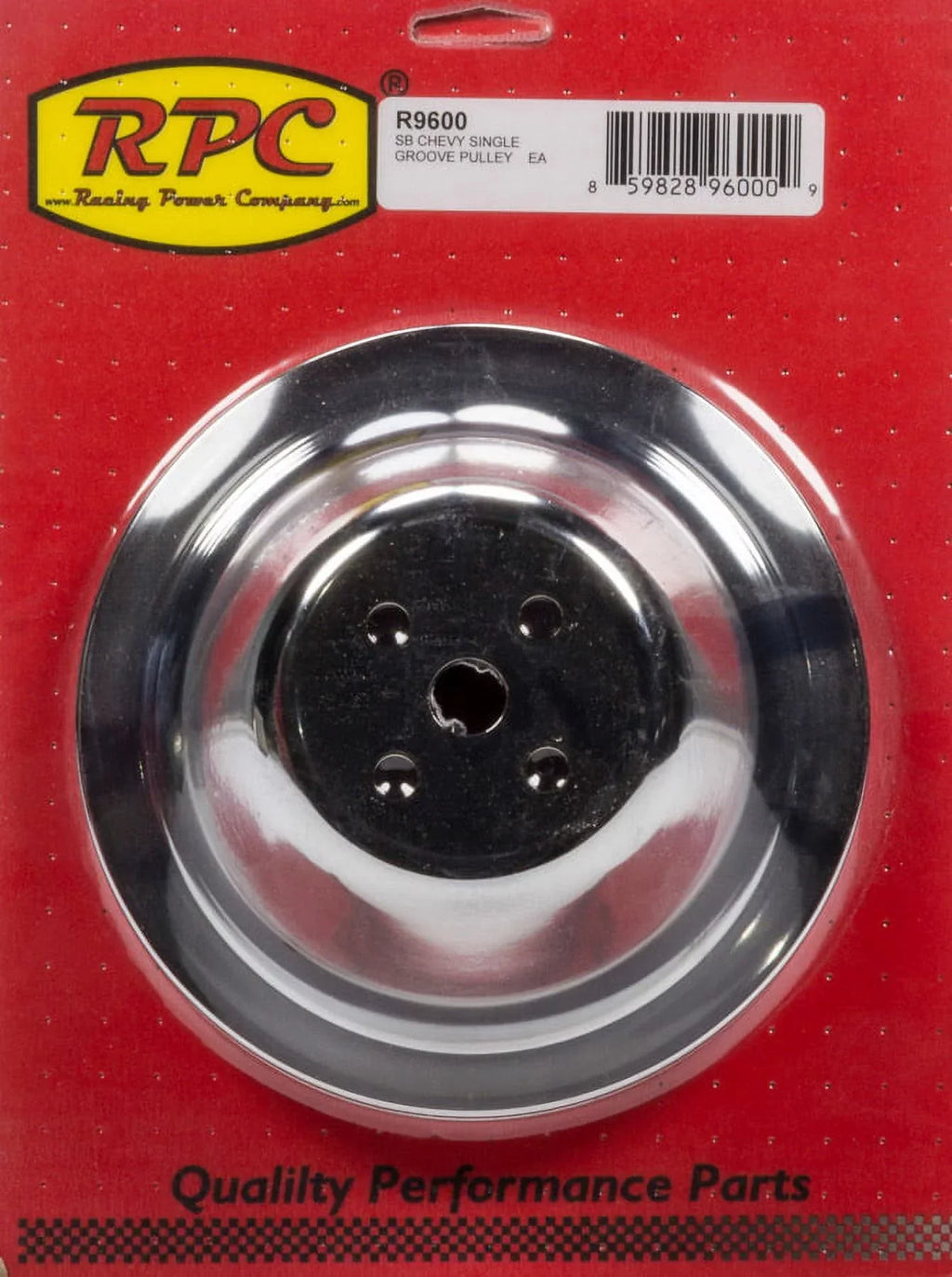 Racing Power Company R9600 Chrome Steel Water Pump Pulley Sbc Short 7.1 Dia