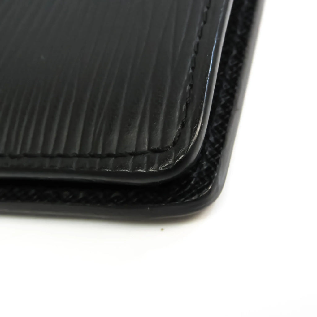 Pre-Owned Louis Vuitton Epi Portefeuille Brazza M60622 Men's Epi Leather Long Wallet (bi-fold) Noir (Good)