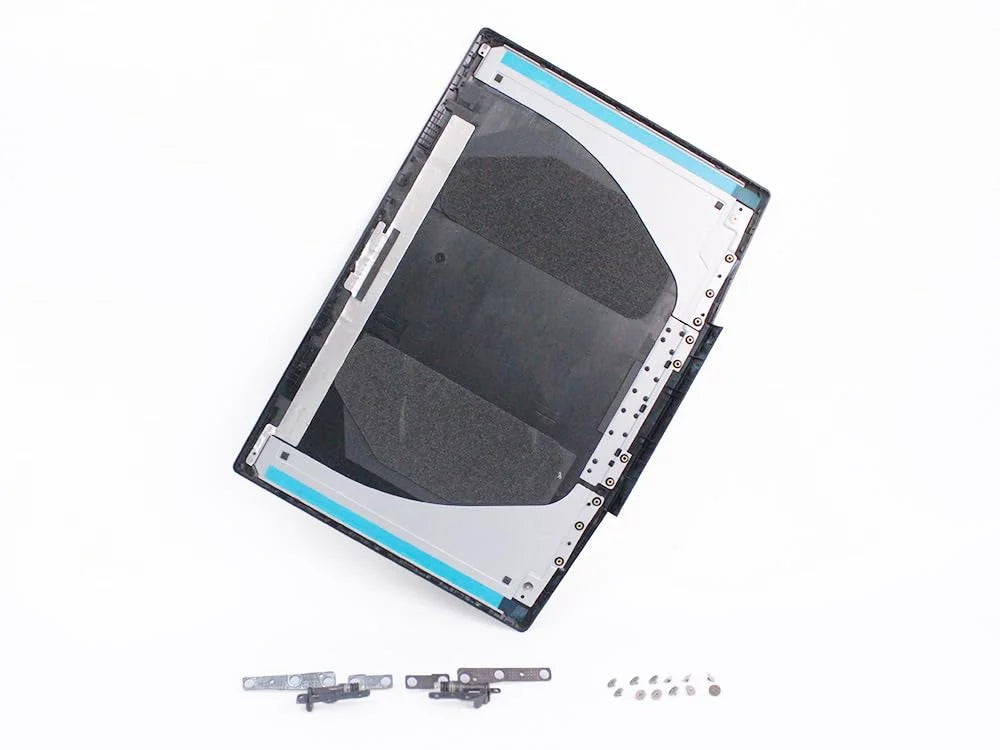 Ecl LCD Back Protection & Screws & Hinges Set Black for Dell Ins-piron Gaming G3 15 3500 3590 Blue Logo Top Case