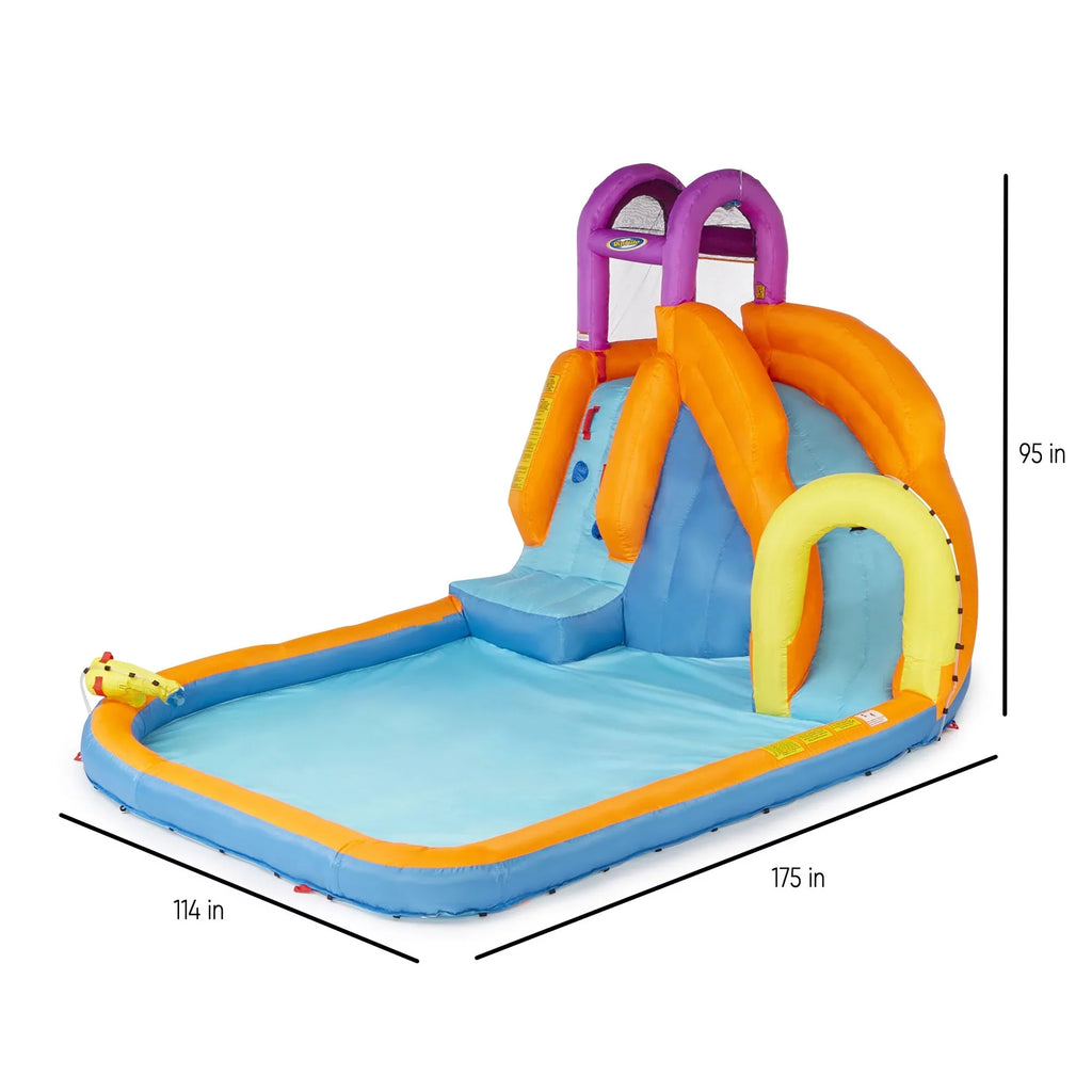 Magic Time International Tornado Water Park & COMFY FLOATS Float, Blue 2 Pk