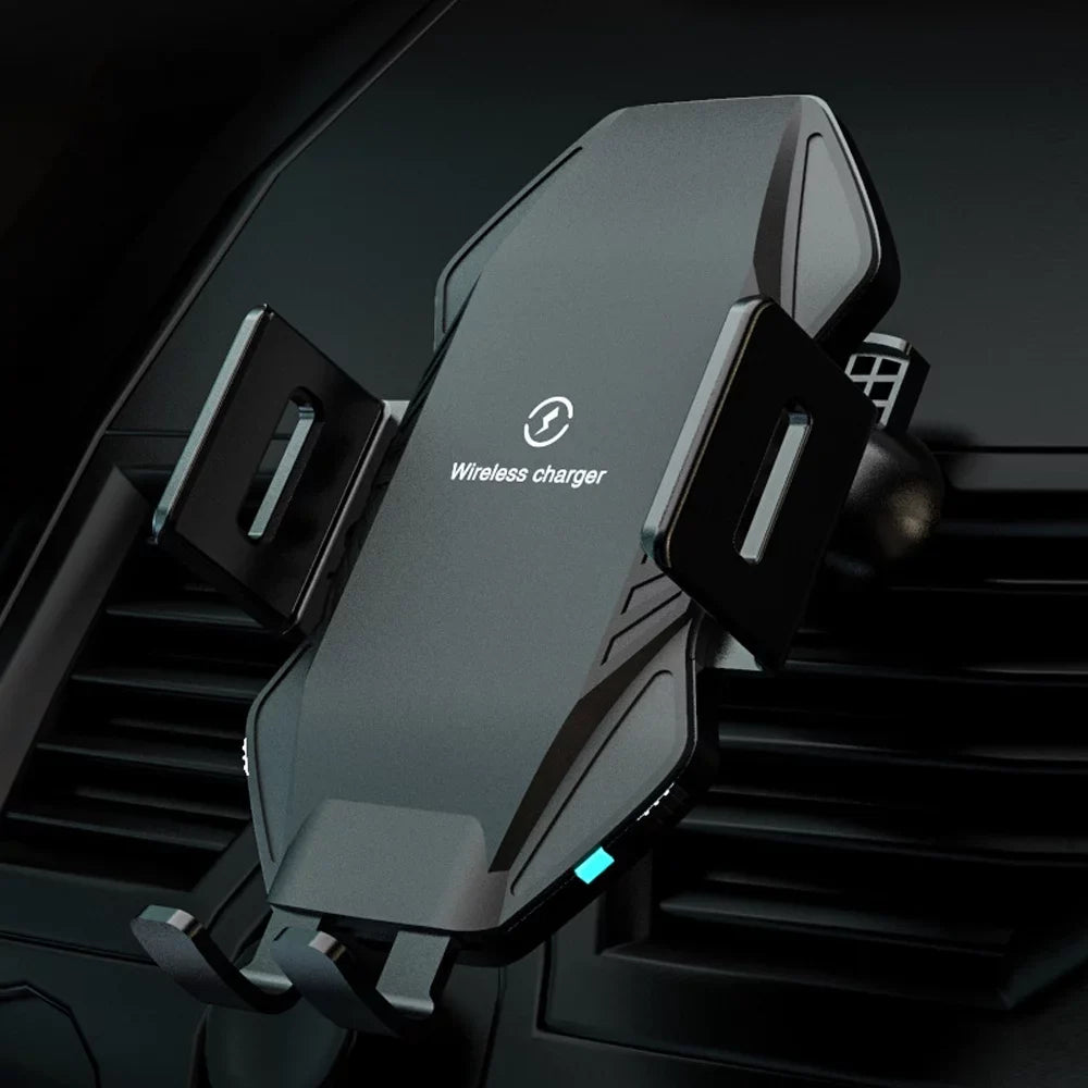 Wireless Car Charger, Saoqi 10W Smart Sensor Auto Clamping Air Vent Dashboard Windshield Car Phone Holder Mount, Compatible for iPhone, Samsung, Google, LG, etc