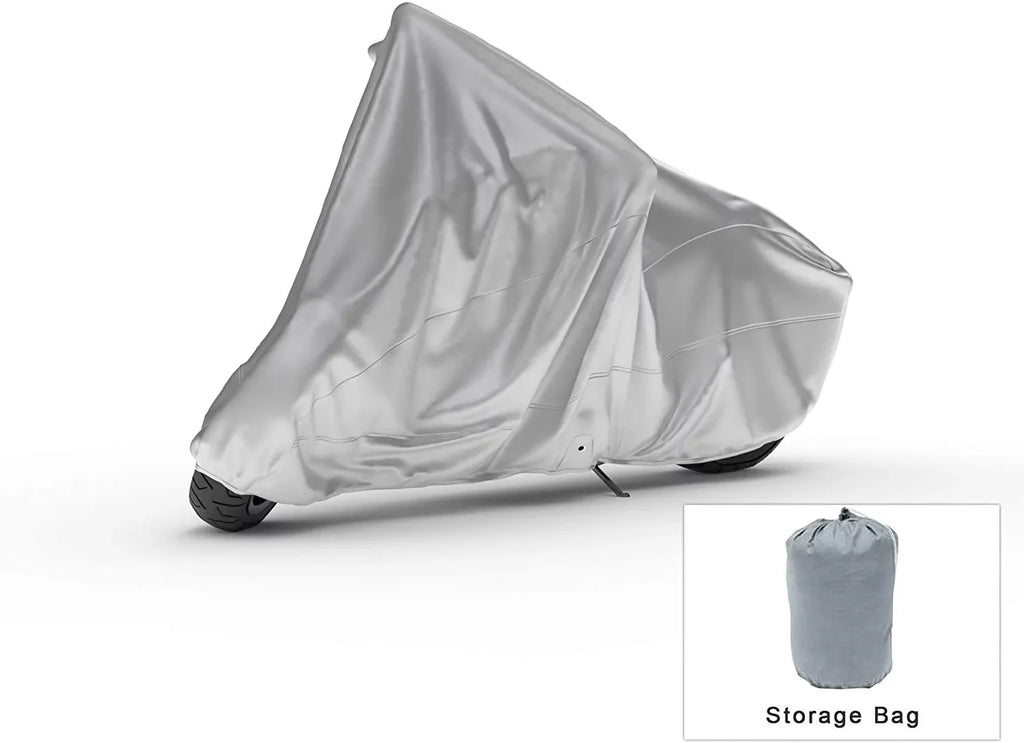 Weatherproof Motorcycle Protection Compatible With 2017 Moto Guzzi V7 Ii Stone Abs Grigio Intenso - Outdoor & Indoor - Protect From Rain Water, Snow, Sun - Securing Straps - Durable Composition - Storage Bag