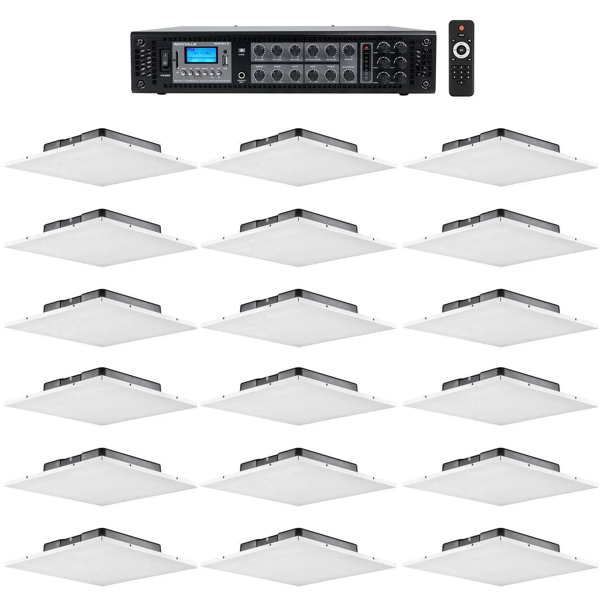 Office/Restaurant Audio Package w/(18) JBL drop Ceiling Tile Speakers+6-Zone Amp