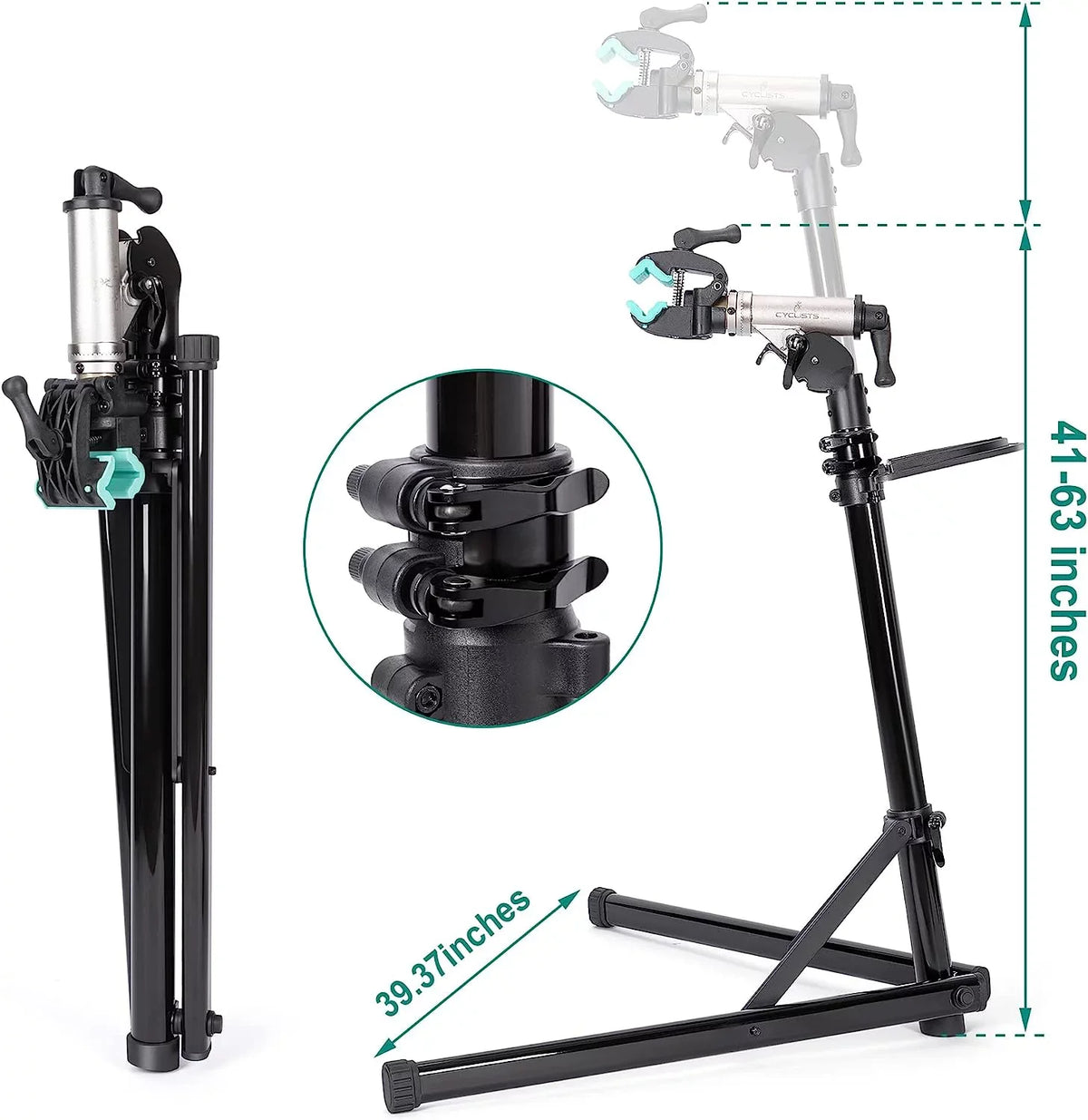 Bike Repair Stand(Max Load 55lbs/ 110lbs)- Bike Stand for Workstand Maintenance - E Bike Repair Stand Bicycle Shop Home Mechanics for Mountain Bike and Road Bike (Max Load 110lbs)
