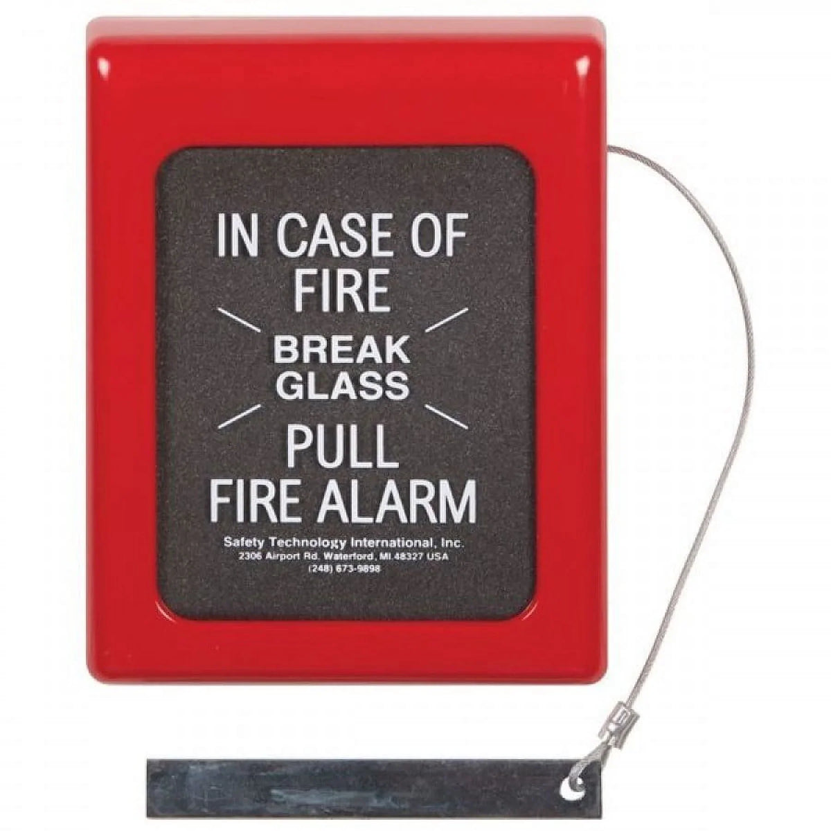 SAFETY TECHNOLOGY INTERNATIONAL STI-4100 Fire Alarm Break Glass Shield x 9 In