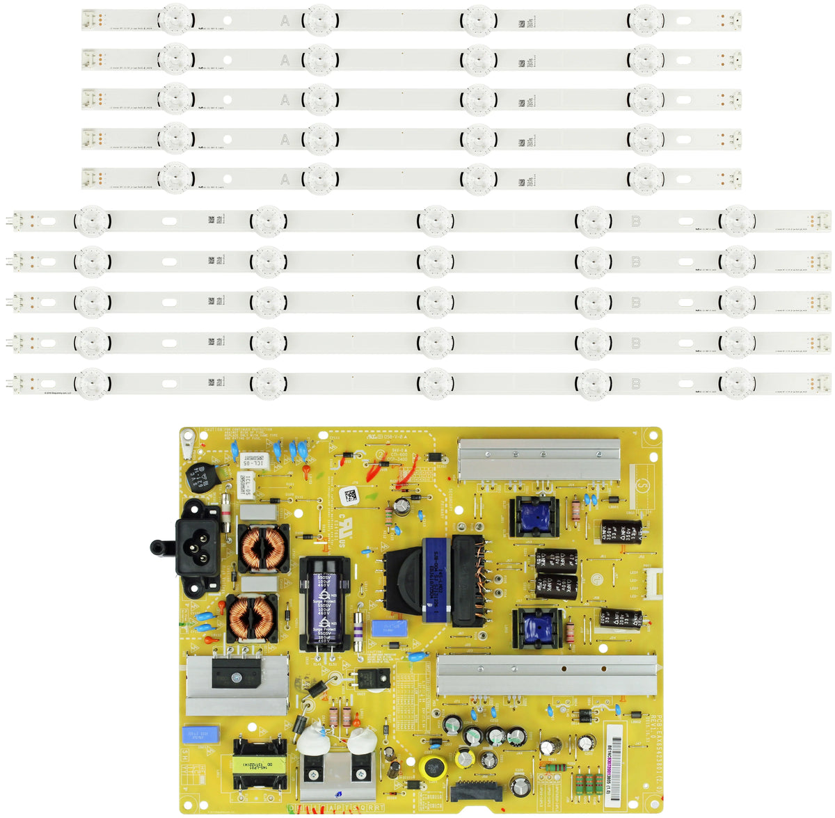 LG NC500DUN-VXBP2 LED Backlight Strips / Power Supply Combo 50LF / 50LB Models