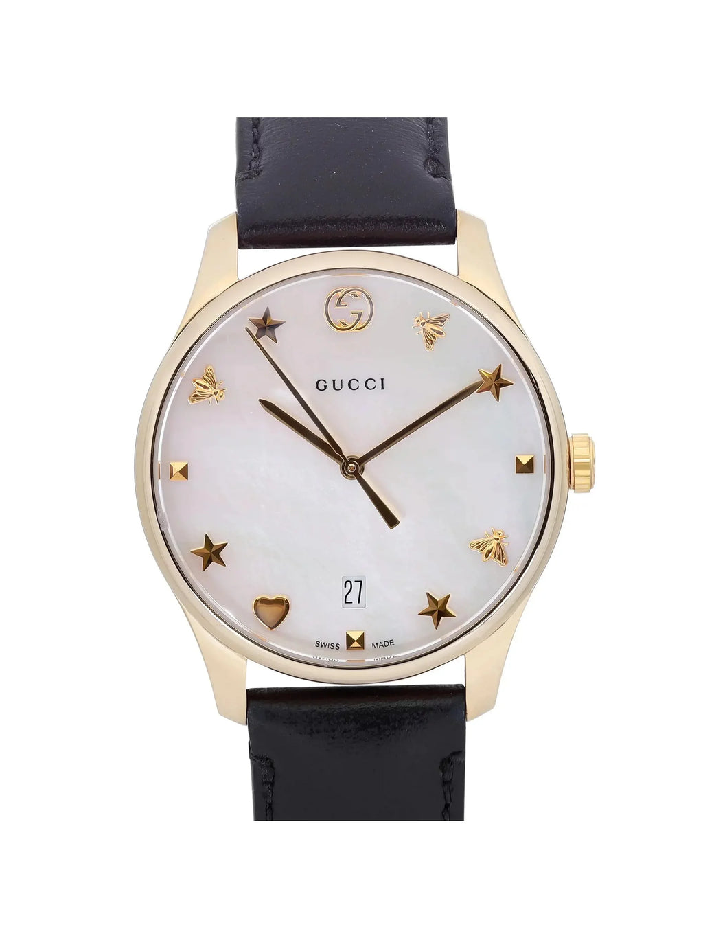 Gucci G-Timeless 36mm Steel MOP Dial Quartz Ladies Watch YA1264044