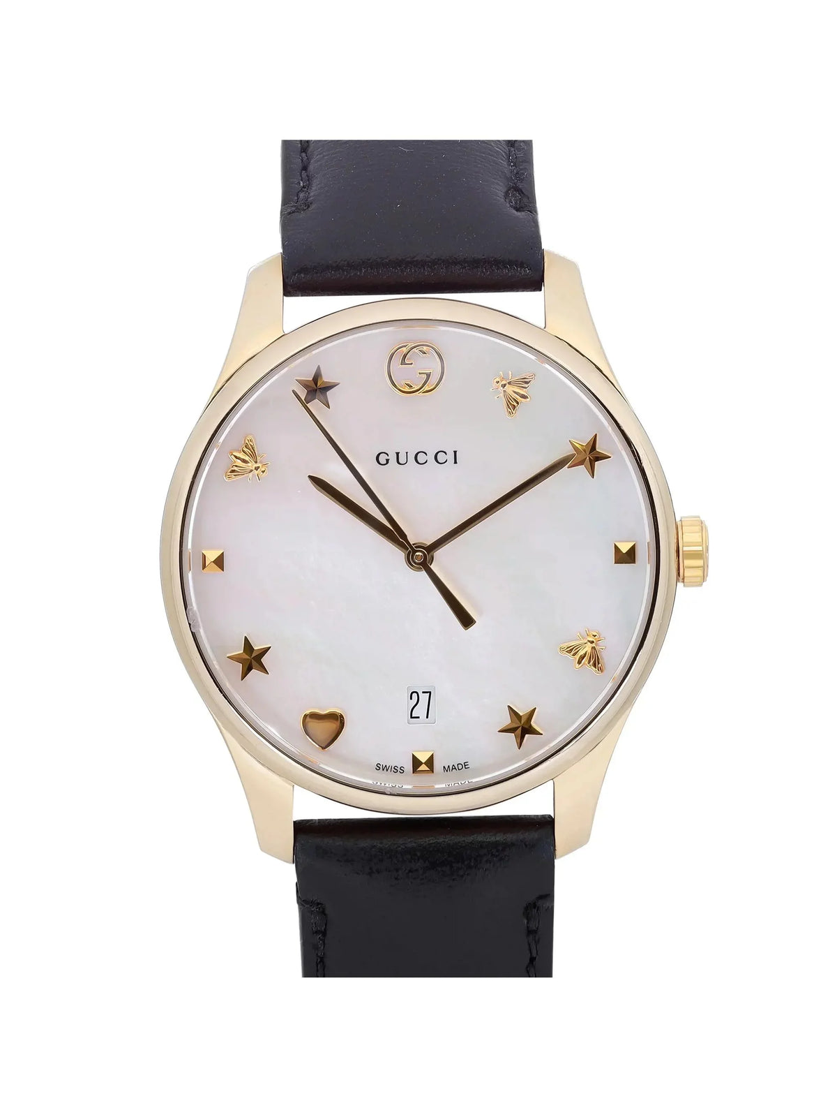 Gucci G-Timeless 36mm Steel MOP Dial Quartz Ladies Watch YA1264044