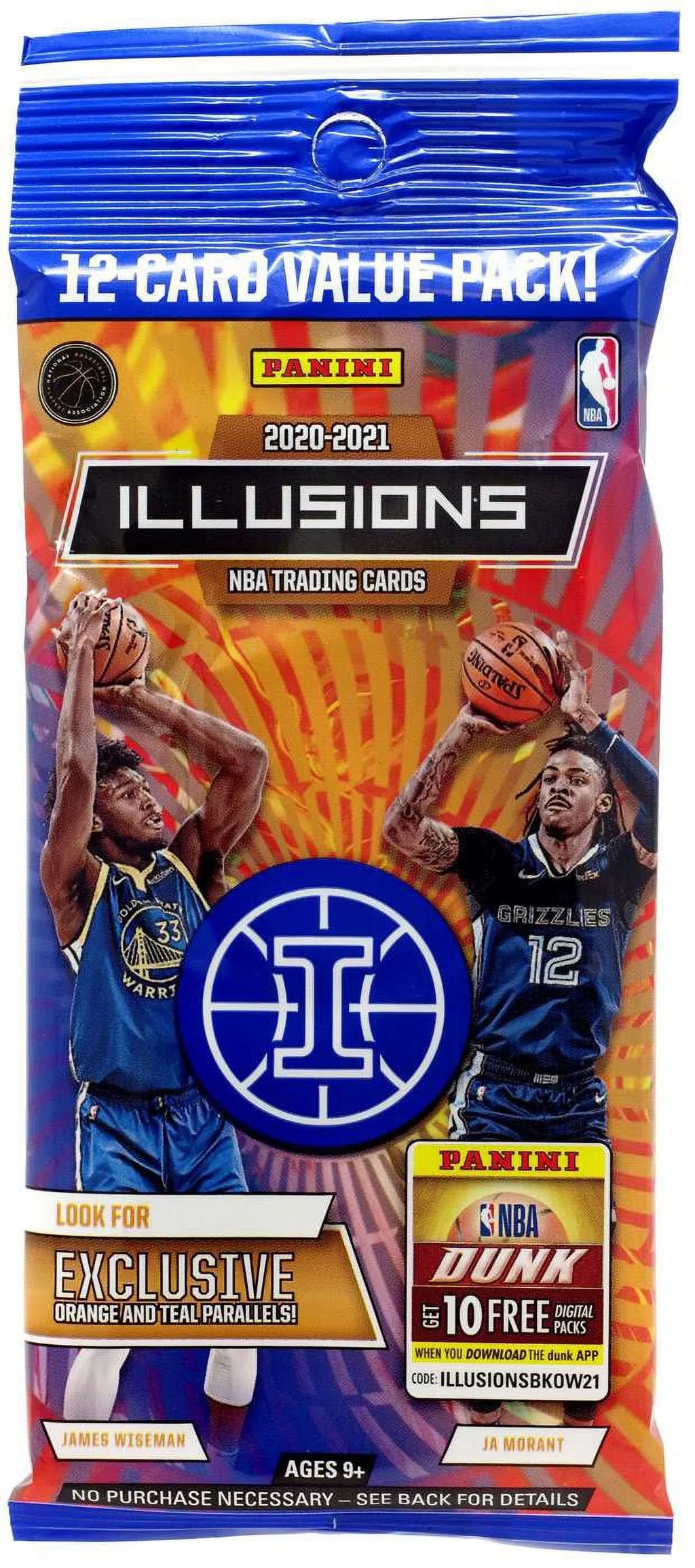 2020-21 Panini Illusions NBA Basketball 240 Ct. FAT PACK BOX (12 Cards Per Pack/20 Packs Per Box)