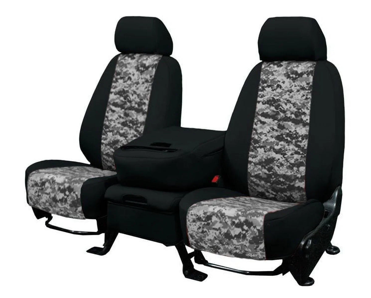 CalTrend Front Buckets Camo Seat Protection for 1994-1997 Toyota Land Cruiser - TY501-97KS Urban Insert with Black Trim