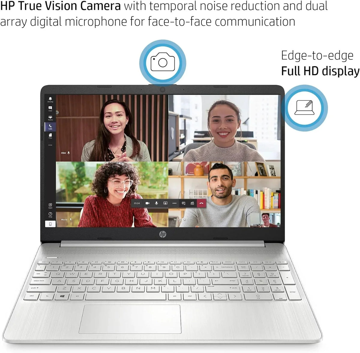 HP 15 15.6" FHD [Windows 11 Pro] Business Laptop Computer, Intel 4-core i5-1135G7 (Beats i7-1065G7), 16GB RAM, 512GB PCIe SSD, Iris Xe Graphic, Numeric Keypad, Wi-Fi 6, BT 4.2, w/Accessories