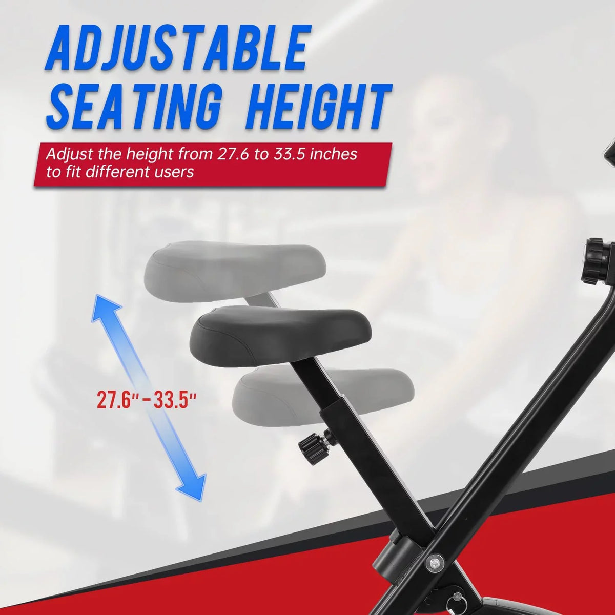 FDW Foldable Exercise Stationary Bike with 8 Levels of Magnetic Resistance Indoor Recumbent Exercise Bikes