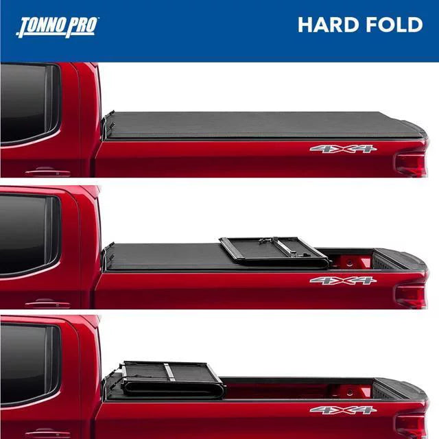Tonno Pro Hard Fold, Hard Folding Truck Bed Tonneau Protection | HF-562 | Fits 2016 - 2023 Toyota Tacoma 6' 2" Bed (73.7")
