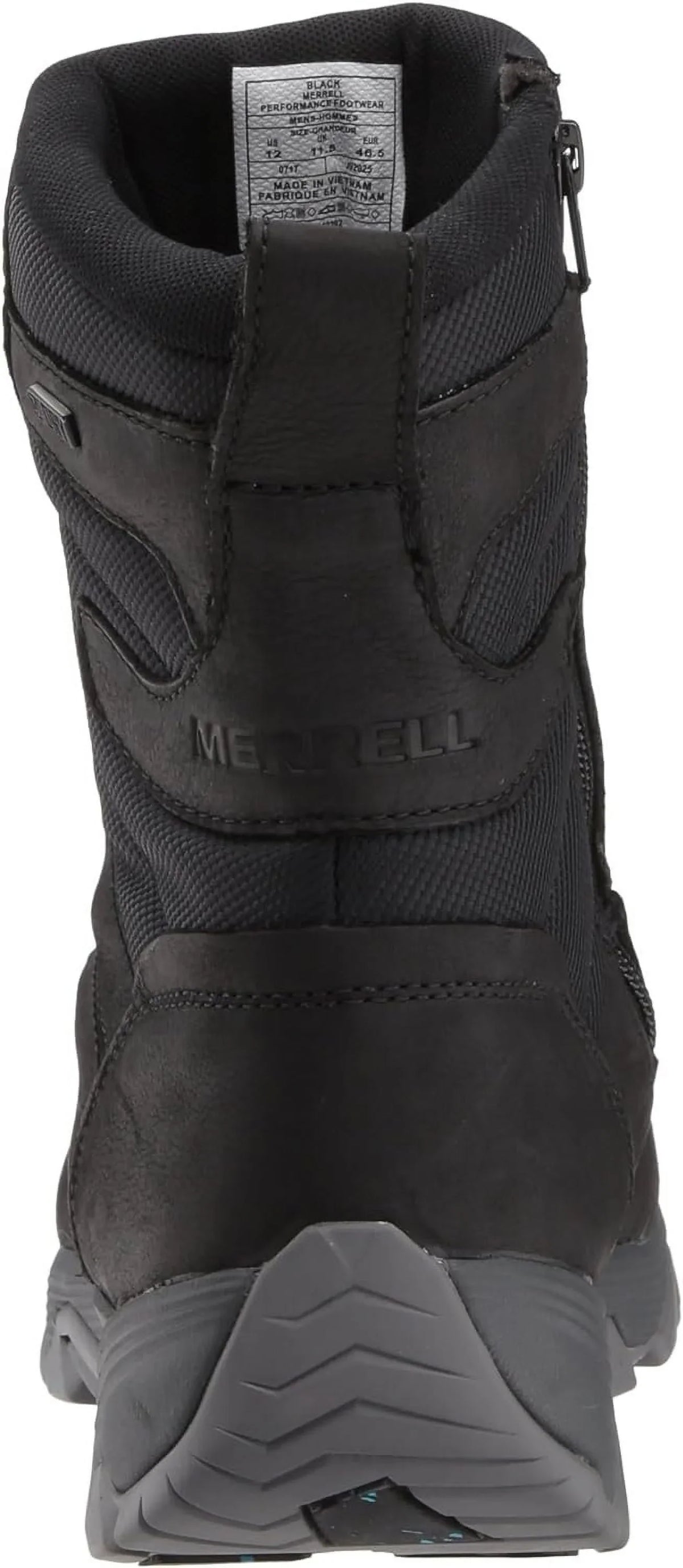 Merrell Men's COLDPACK ICE+ 8" Zip Polar Waterproof Snow Boot, Black, 7 M US