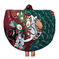 SIDONKU 60 inch Round Beach Towel Blanket Red Dumpling Dragon Vessel Festival Food Cartoon Ancient Antique Travel Circle Circular Towels Mat Tapestry Beach Throw