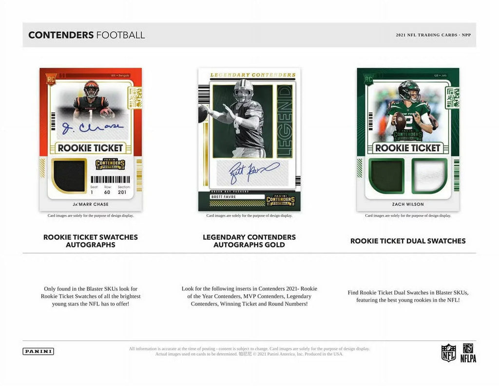 2021 NFL Panini Contenders Blaster Box (Factory Sealed)