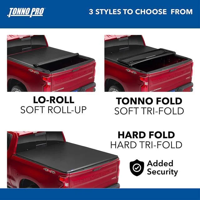 Tonno Pro Hard Fold, Hard Folding Truck Bed Tonneau Protection | HF-562 | Fits 2016 - 2023 Toyota Tacoma 6' 2" Bed (73.7")
