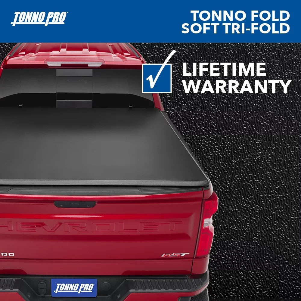 Tonno Pro Tonno Fold, Soft Folding Truck Bed Tonneau Protection | 42-107 | Fits 2007 - 2013 Chevy/GMC Silverado/Sierra 1500 8' 2" Bed (97.6")