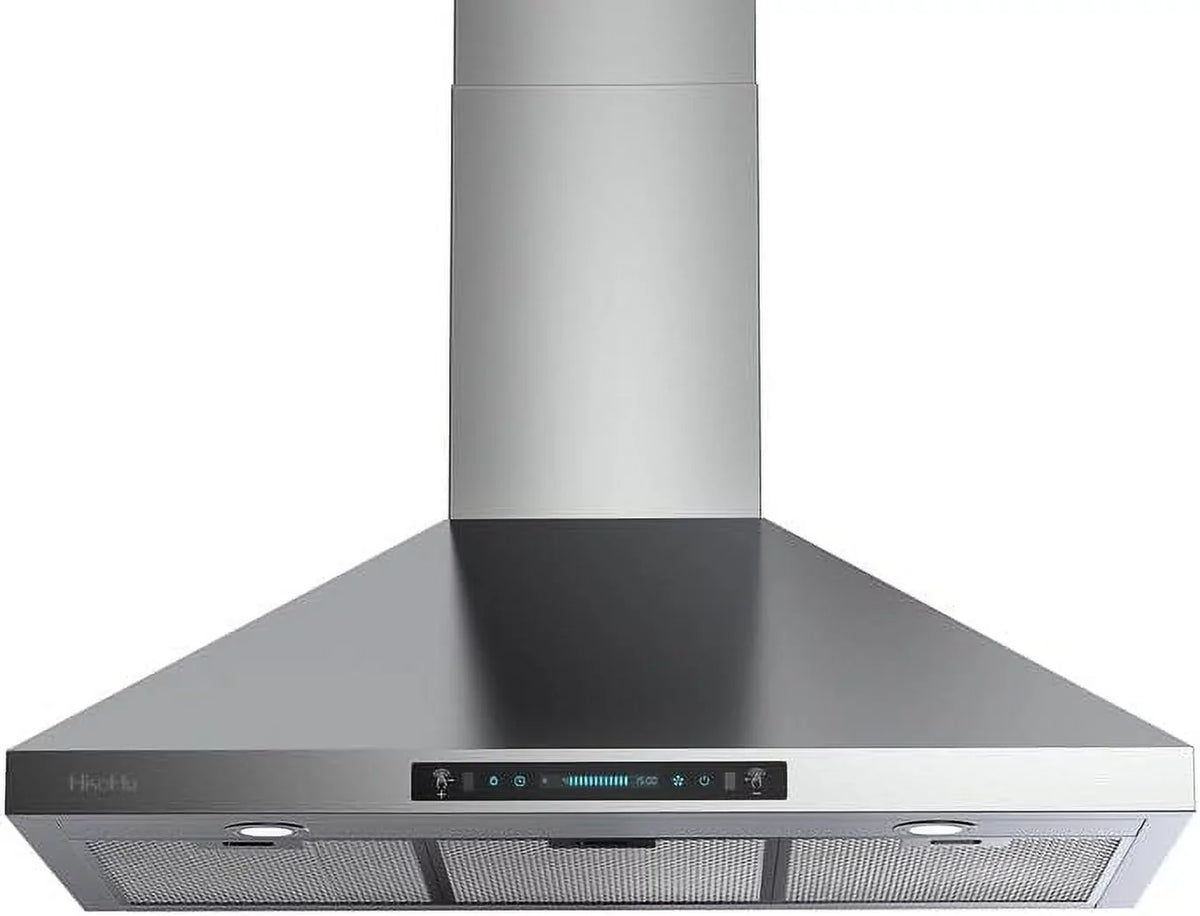 HisoHu Range Hoods 36 Inch Wall Mount, 780 CFM with Ducted Convertible Ductless (Kit Included), 4 Speed Gesture Sensing&Touch Control Panel, Stainless Steel Kitchen Vent (36 Inch)