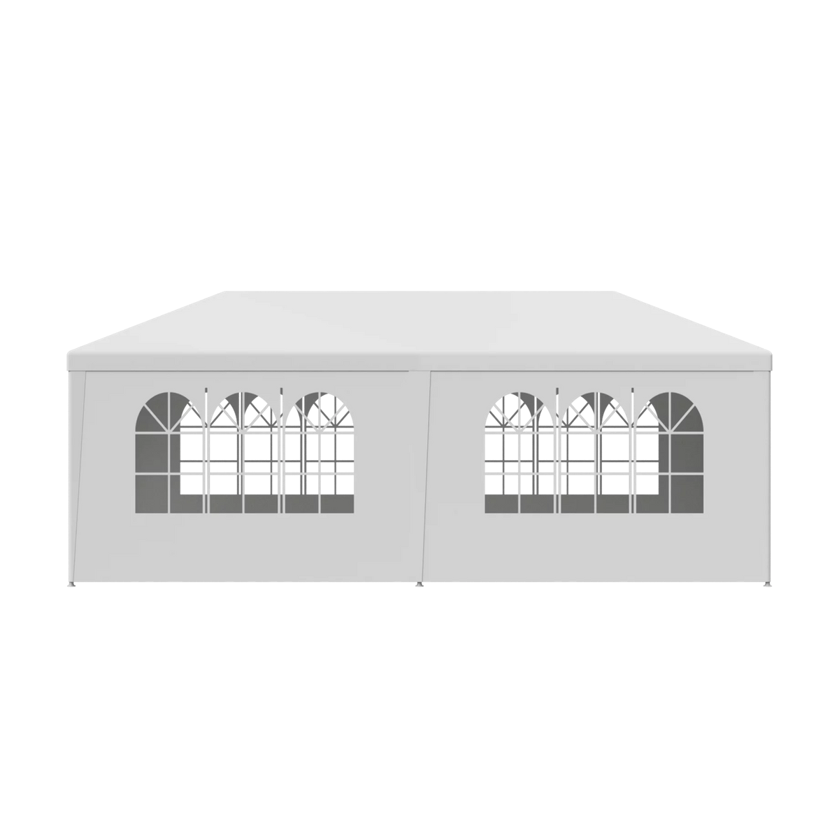 Zeny 10'x20' Outdoor Canopy Party Wedding Tent White Gazebo Pavilion with 6 Side Walls, 8.00, Event Canopies