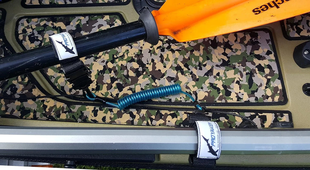 PROYAKER Dual Strap, Fishing Rod, Paddle or Stakeout Pole for Hobie H-Rail or Ship Rails