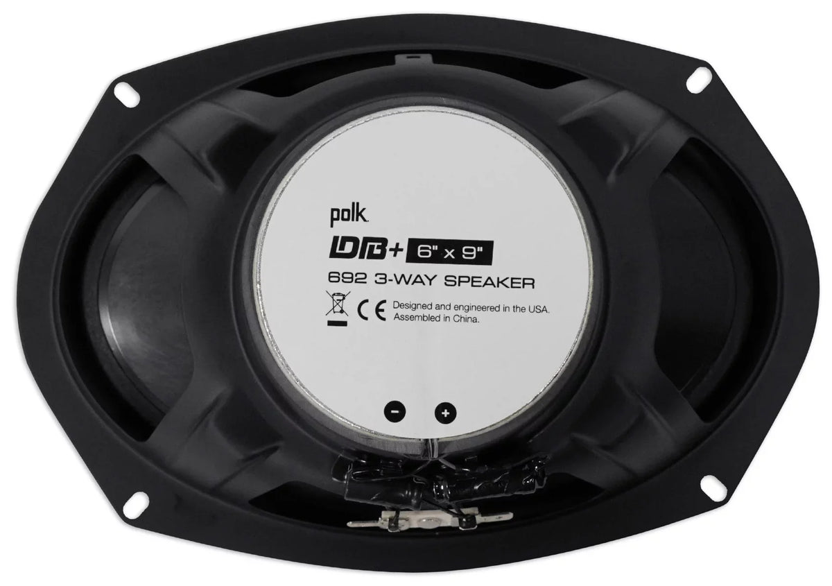 (2) Polk Audio DB692 6X9" 450 Watt Car Vessel Speakers + Rockmat