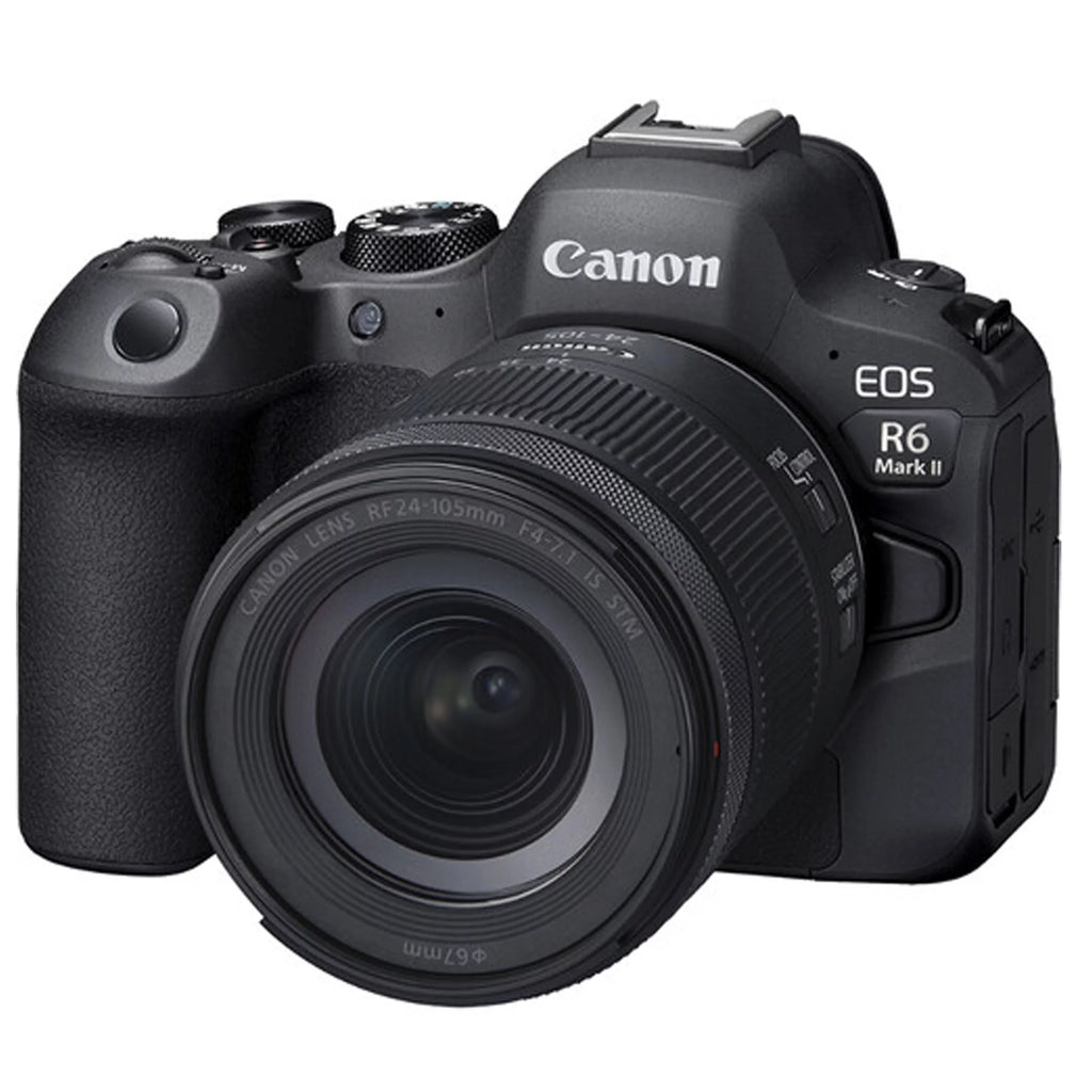 Canon EOS R6 Mark II Mirrorless Digital Camera with RF 24-105mm f/4-7.1 STM Lens + 64GB Memory + Case+ Steady Grip Pod + Tripod+ Software Pack + More (30pc Bundle)