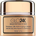 GLO24K 24k Gold Anti-Aging Cream with Vitamins, Hyaluronic Acid, Retinol