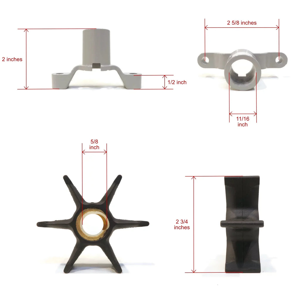 The ROP Shop | Water Pump Impeller Kit for 1979 Evinrude, Johnson 9.9, 50, 55 HP Outboard Vessel