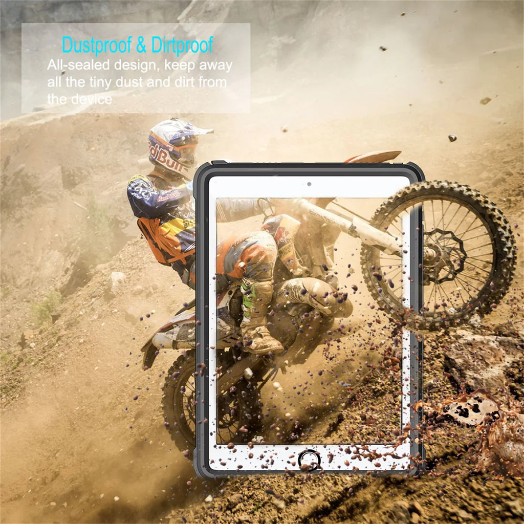 Protection iPad Air 3 Case 2019 Waterproof, iPad Pro 10.5 Case Rugged Full Body Protective Transparent Wrap with Built in Screen Protector Shockproof Case for iPad Air 3 2019/ iPad Pro 10.5 2017,Black