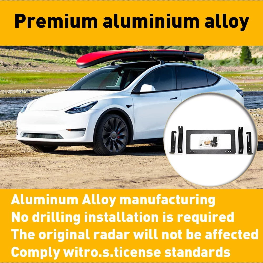 Front License Plate Frame Holder Fit For 2017-2023 Tesla Model Y